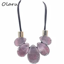 Olaru Satr ювелирные изделия из натурального камня большая капля чокер с геометрическими мотивами ожерелья Горячая Богемия Макси воротник ожерелье ювелирные изделия