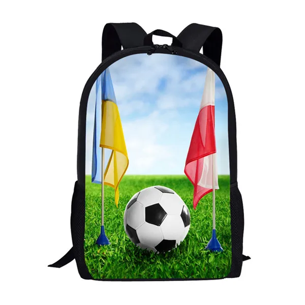 FORUDESIGNS/ детский сад 16 дюймов школьные сумки Футбол Флаг школьная сумка для мужчин рюкзак для подростков мальчиков детская сумка - Color: HME1159C