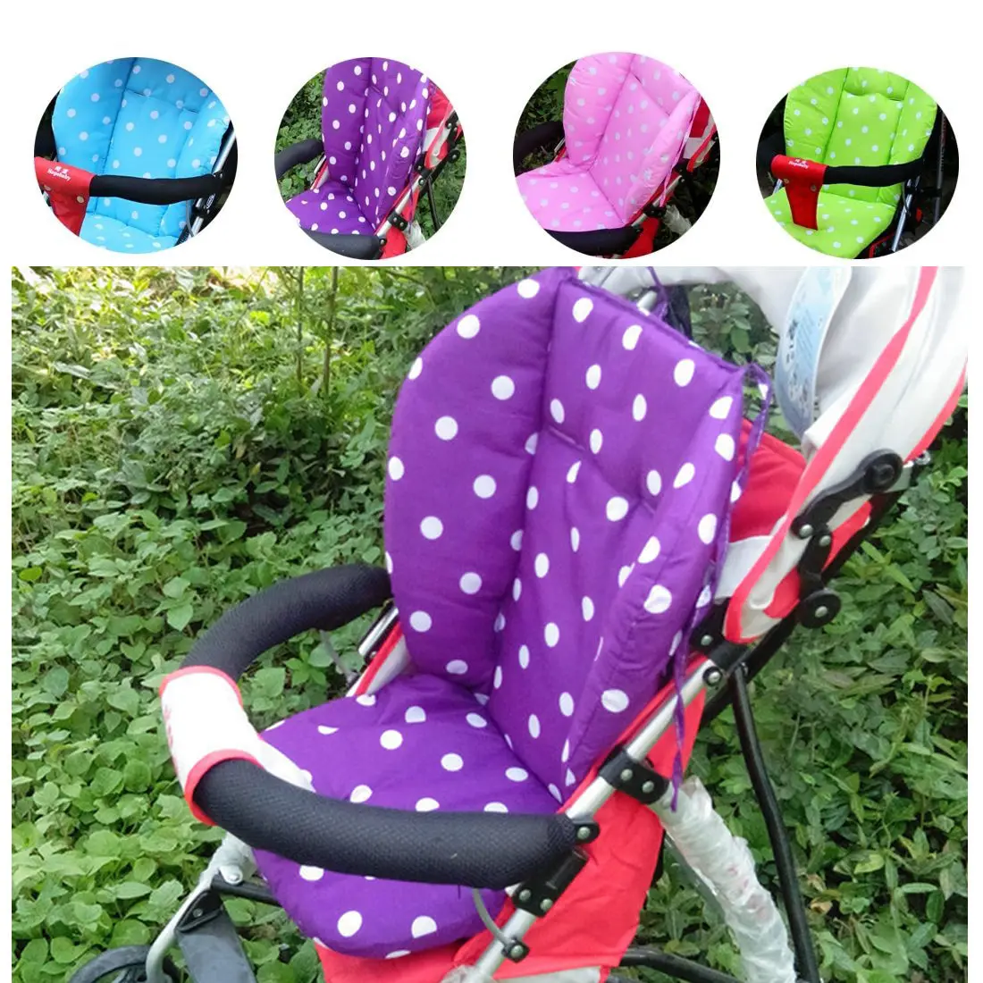 Pudcoco 1 PC Colorful Thick Infant Baby Stroller Seat Pushchair Cushion