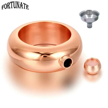 

New Golden 3.5oz Bangle Bracelet Hip Flask High Quality Stainless Steel Whiskey Drinkware Alcohol Flask Metal Liquor Bottle