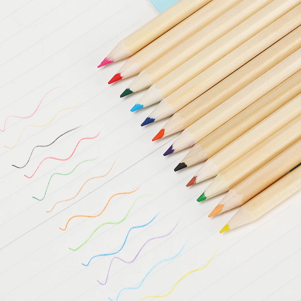 12Pcs/Set Colored Pencils Art Painting Sketch Supply Drawing Pen With
