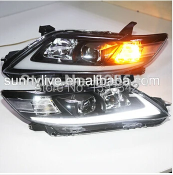 

For TOYOTA Camry American U.S.A Version LED Headlights 2010-2011 year Black Housing YZ