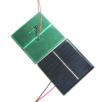 

Wholesale! 50PCS/Lot 0.8W 5V 160Ma Polycrystalline Solar Panel + Cable Solar Cell Mini Solar Modul Education Kits Free Shipping