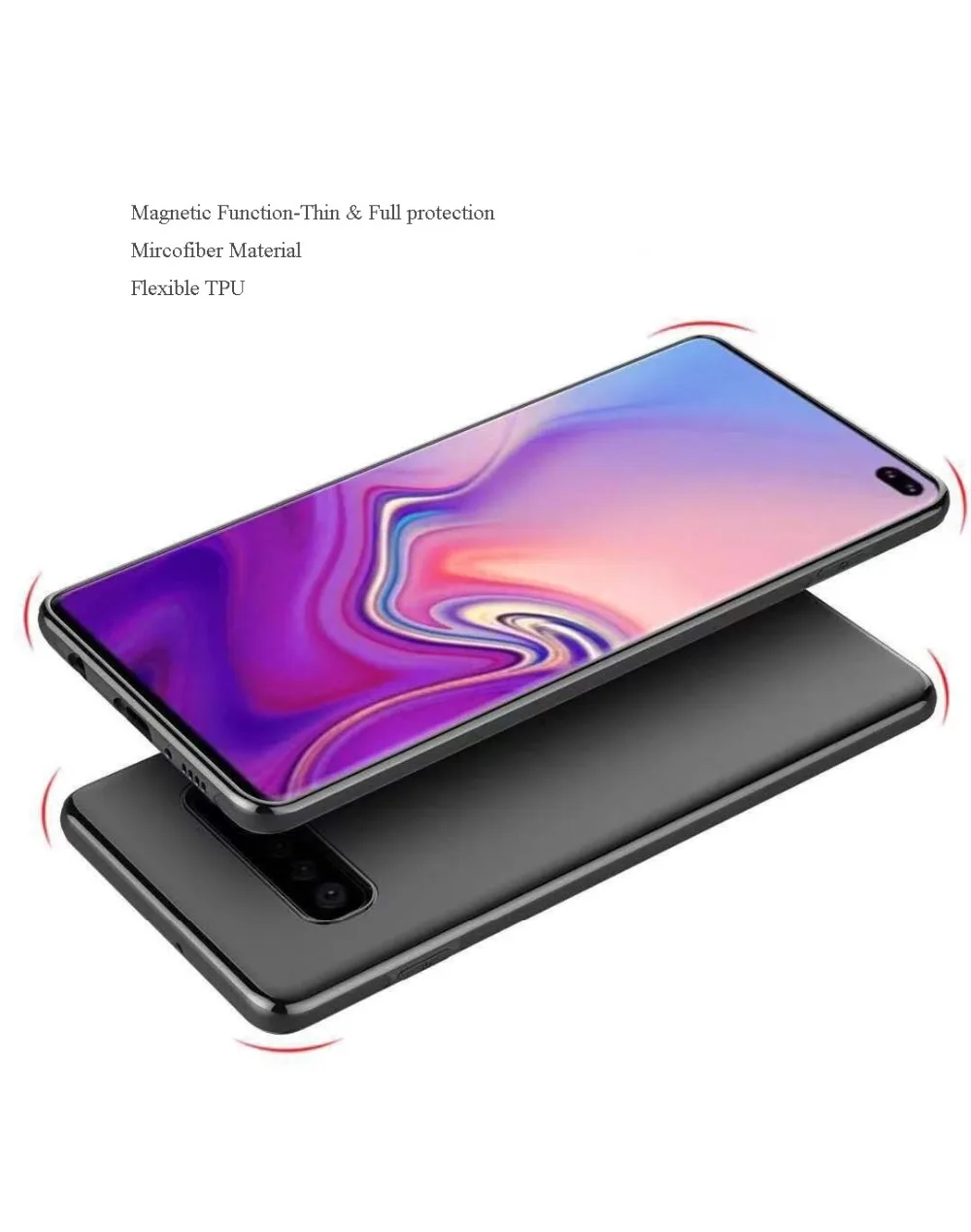 Магнитный автомобильный чехол держатель для Samsung Galaxy S10e S10 Plus ТПУ силиконовый S9 / s9