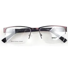 Полуоправы металлические оправы для очков для мальчиков-подростков черный/коричневый