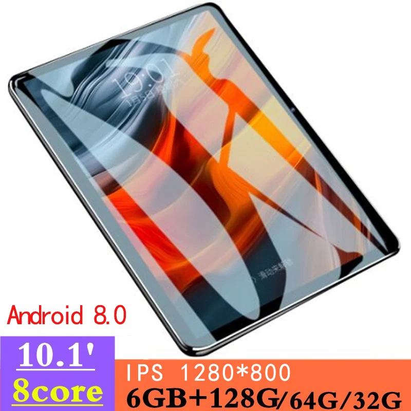 

IPS 2.5 D Tablet Screen 6G+128G/64G/32G for Android 8.0 WiFi Tablet PC 10.1 Inch 8 Core Dual SIM Bluetooth FM GPS Call Phone