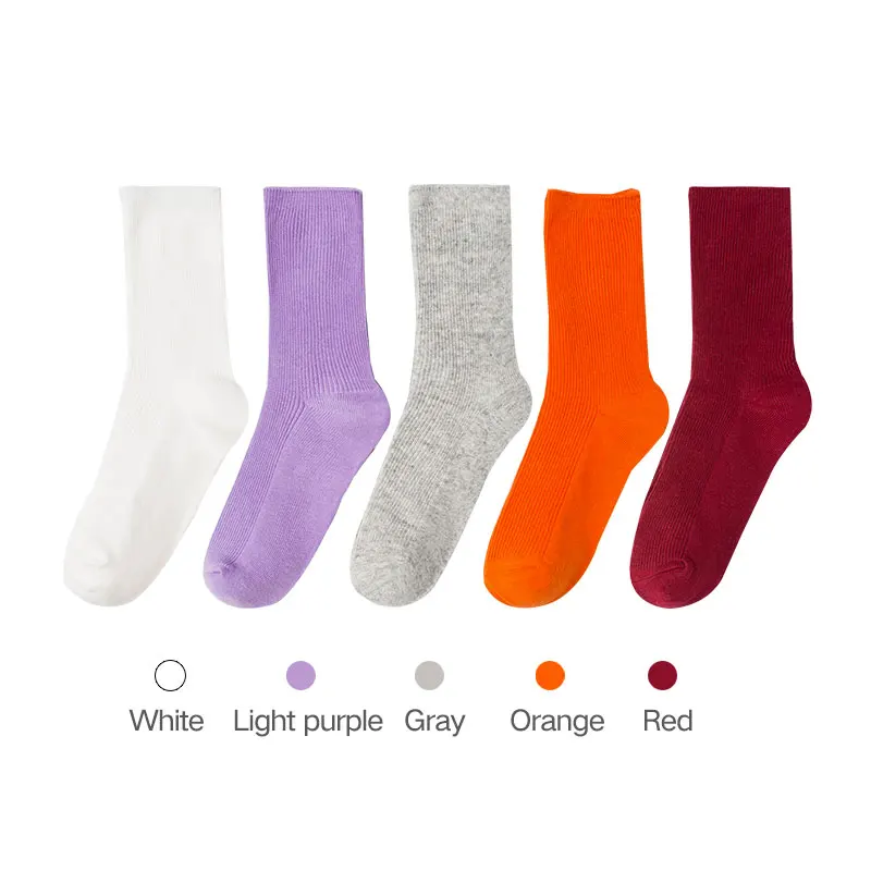 J-BOX, 5 пар/партия, женские носки Harajuku стиль, хип-хоп, уличные, крутые носки для девочек мужские, модные, яркие цвета, унисекс, хлопковые носки - Цвет: JDDW9529-6