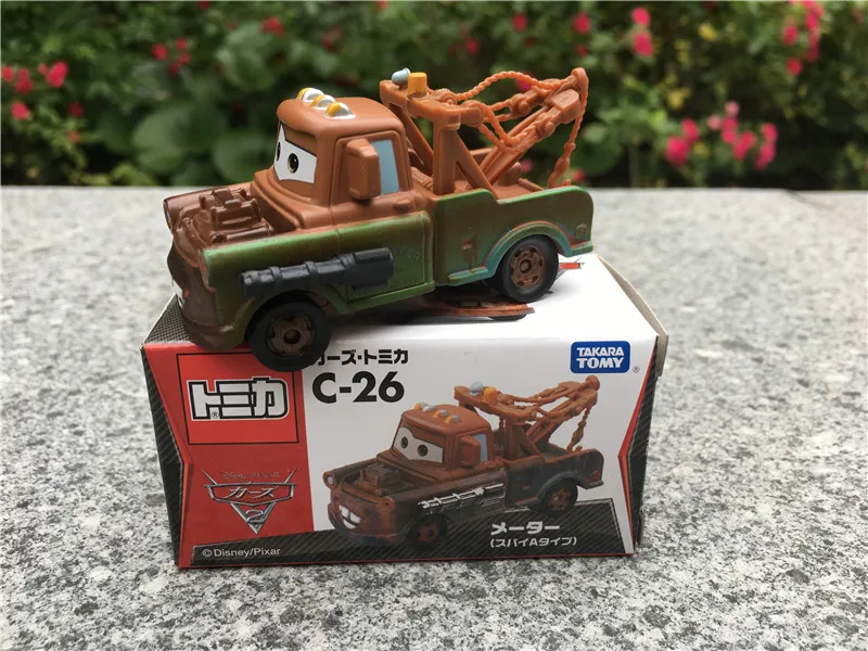 Tomy Tomica disney Pixar тачки Sheriff/King/Flo/Sally/Chick Hicks/Mater/Doc Hudson металлическая литая игрушеигрушечная машина новая в коробке - Цвет: C26