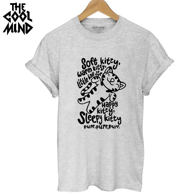THE COOLMIND casual Short Sleeve 100% Cotton Women cute cat printed T shirt Novelty Tops Lady Meow Printed Harajuku Tees Tshirt THE COOLMIND casual Short Sleeve 100% Cotton Women cute cat printed T shirt Novelty Tops Lady Meow Printed Harajuku Tees Tshirt
