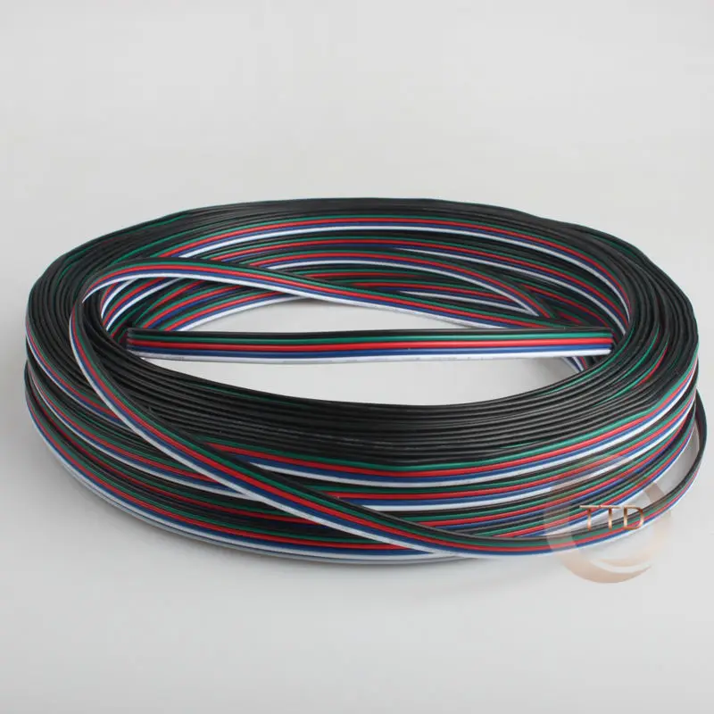 5Pin 1 м 5 м 10 м 20 м 18AWG 20AWG 22AWG электрический удлинитель Кабель для одного цвета RGB RGBW светодиодный светильник