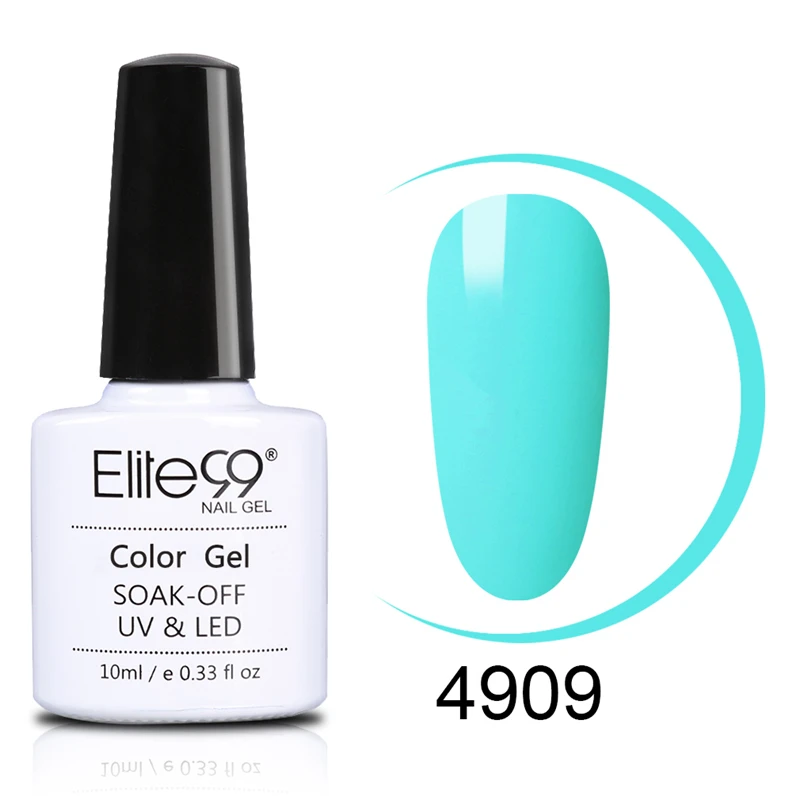 R-4909 Elite99 10 мл Macaron цветной УФ гель лак для ногтей светодиодный Гель-лак для маникюра флуоресцентный дизайн ногтей гель для дизайна ногтей стойкий лак - Цвет: R-4909