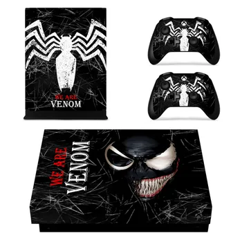 

Venom and Spiderman Spider Man Skin Sticker Decal For Xbox One X Console and Controller Skin Stickers for Xbox One X Skin Vinyl