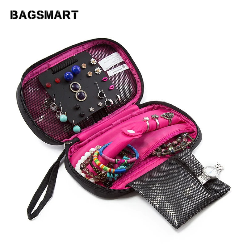 BAGSMART дорожные сумки Для женщин косметический мешочек для украшений держатель Цепочки и ожерелья Браслет ухо чехол для колец сумка сумочки