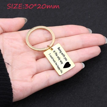 Keychain Engraved Being With You Is The Only Way I Could Hold The Happy Life For Lovers Couple Gift Key Tag Key Ring Holder
Keychain Engraved Being With You Is The Only Way I Could Hold The Happy Life For Lovers Couple Gift Key Tag Key Ring Holder