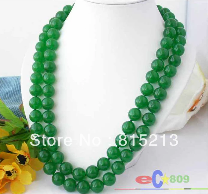 

Бесплатная доставка, круглое ожерелье из натурального зеленого камня с бусинами 48 дюймов 10 мм