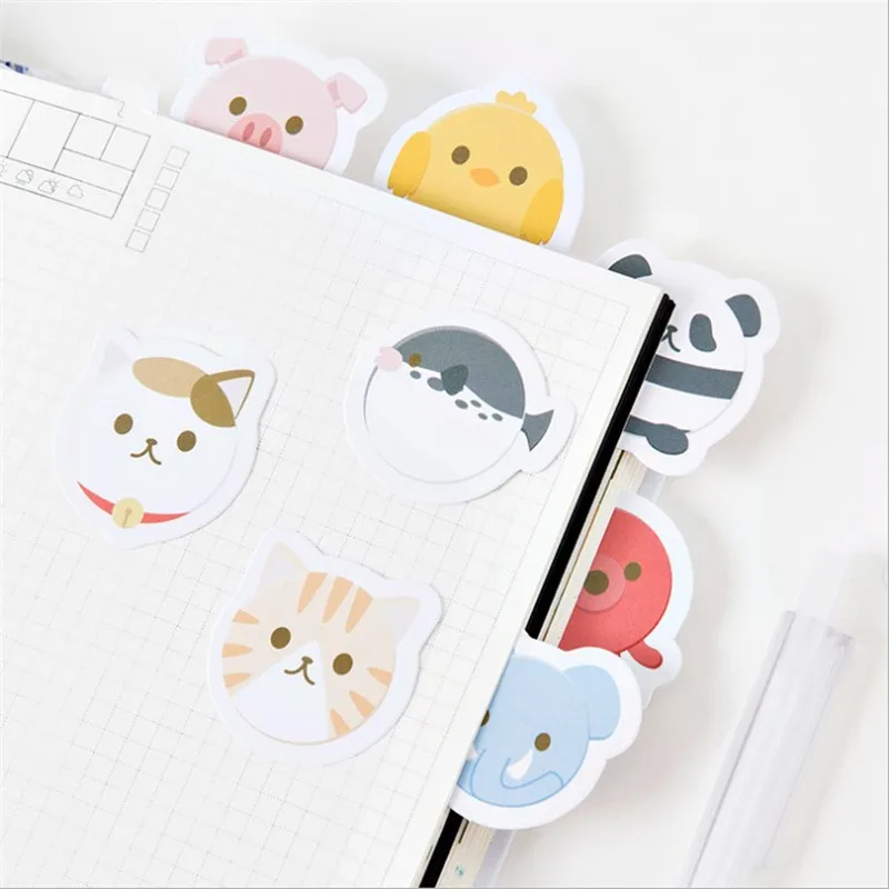 

45 PCS/box Animal avatar Paper Sticker Decoration Decal DIY Album Scrapbooking Seal Sticker Kawaii Stationery Gift Material Esco