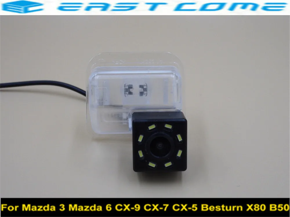 Автомобильная CCD ночного видения 8LED парковочная камера заднего вида для Mazda 3 6 CX-9