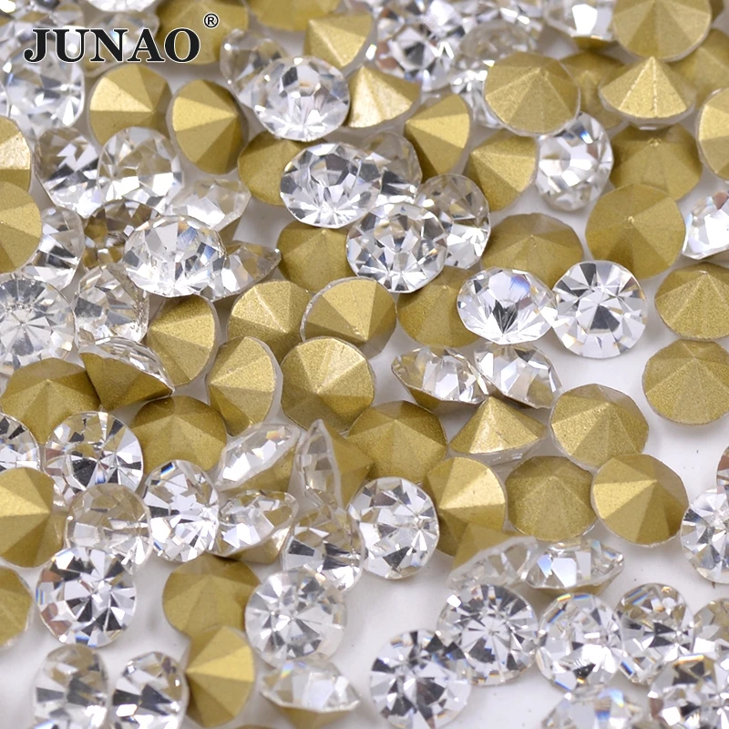 Jollin Hot Fix Cristal de Espalda Plano Vidrio pedrería Gemas de diamantes redondos Strass para decoración de uñas SS20 576pcs Fuego 