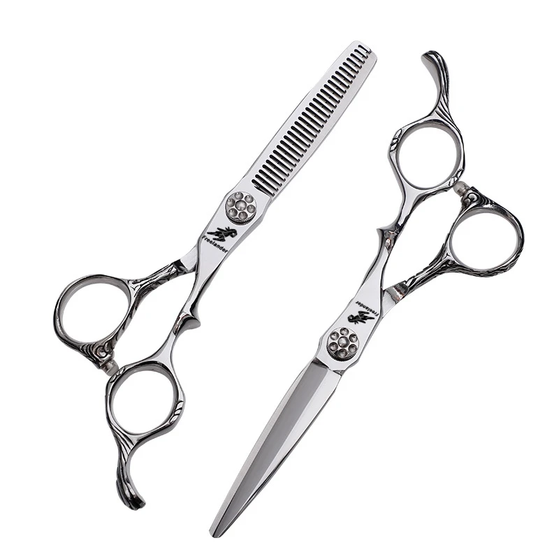

Freelander 6.0'' professional Japan 440c Siler Hairdressing Scissors Set For Hair Salon