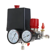 1Set 120PSI Air Compressor Pressure Valve Switch Manifold Relief Pressure Regulator Gauge New 2019 dental turbine unit compressor air pressure relief valve manometer meter