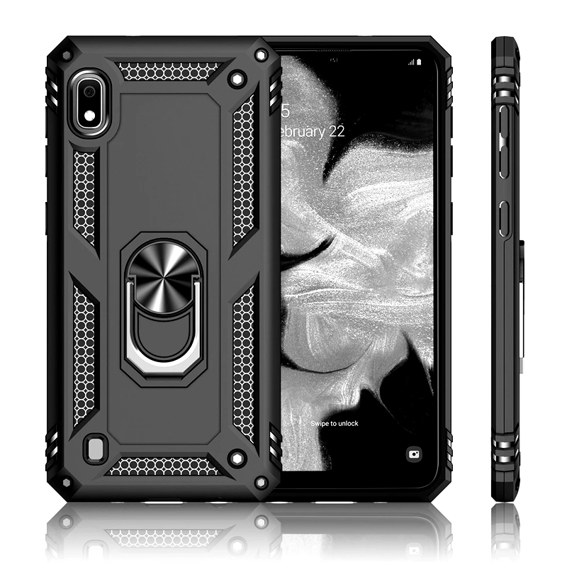 

Finger Ring Kickstand Protetive Case for Samsung Galaxy A10 A20 A30 A40 A50 A60 A70 A10E A20E Anti-knock Phone Cover Cases