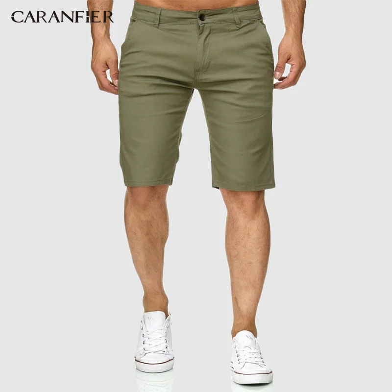 CARANFIER/ короткие мужские летние Новые однотонные шорты для бодибилдинга модные удобные шорты дышащие Kleding