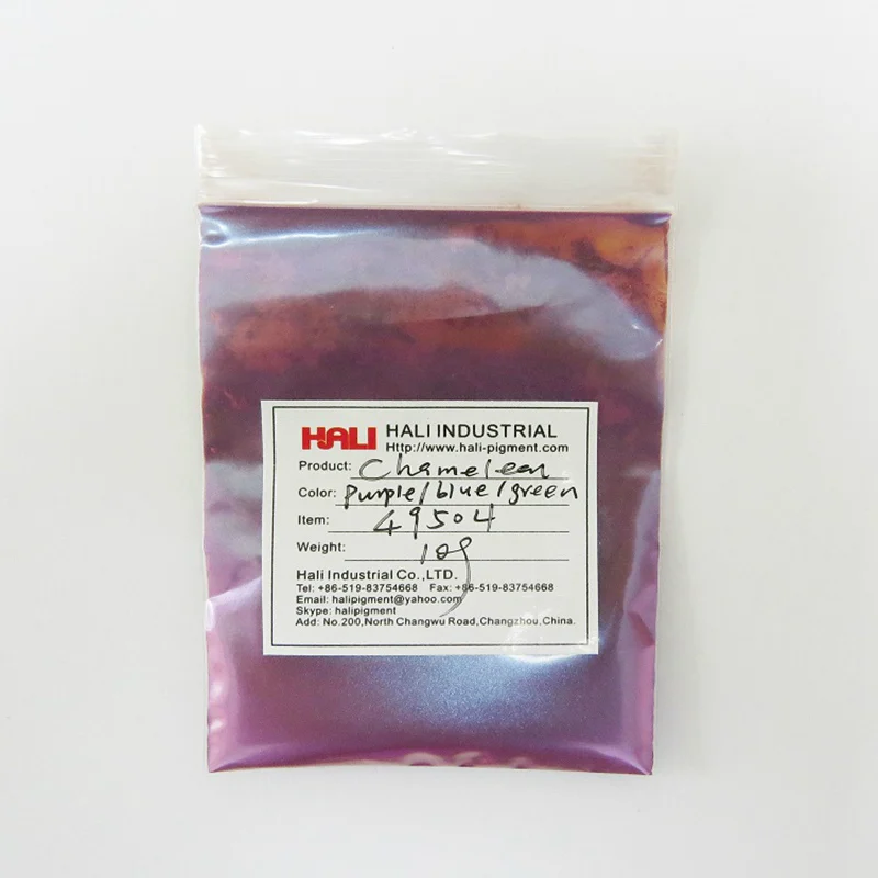 Item:49504 chameleon pigment powder color shift pigment color flip powder color:purple/blue/green weight:10gram