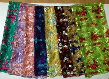 Item No.SDPN19 tulle lace fabric free shipping,African embroidery mesh lace fabric ON SALE