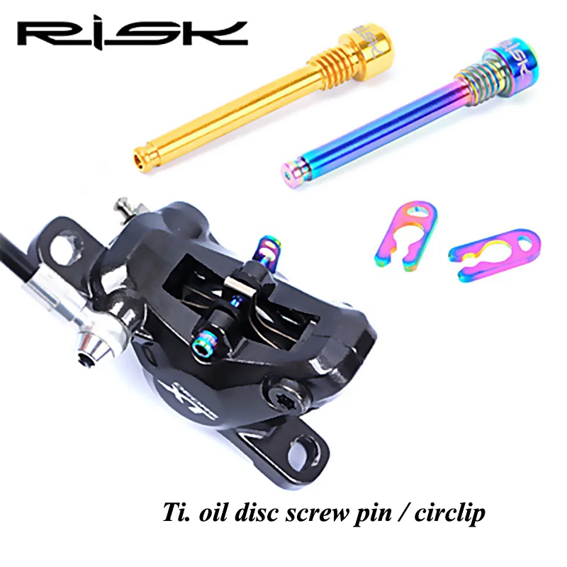 

4Pcs Bicycle Hydraulic Disc Brake Bolt For Shimano Pad MTB Bike Titanium Alloy Screws Threaded Bolts With Ti Brake Clamp Springs