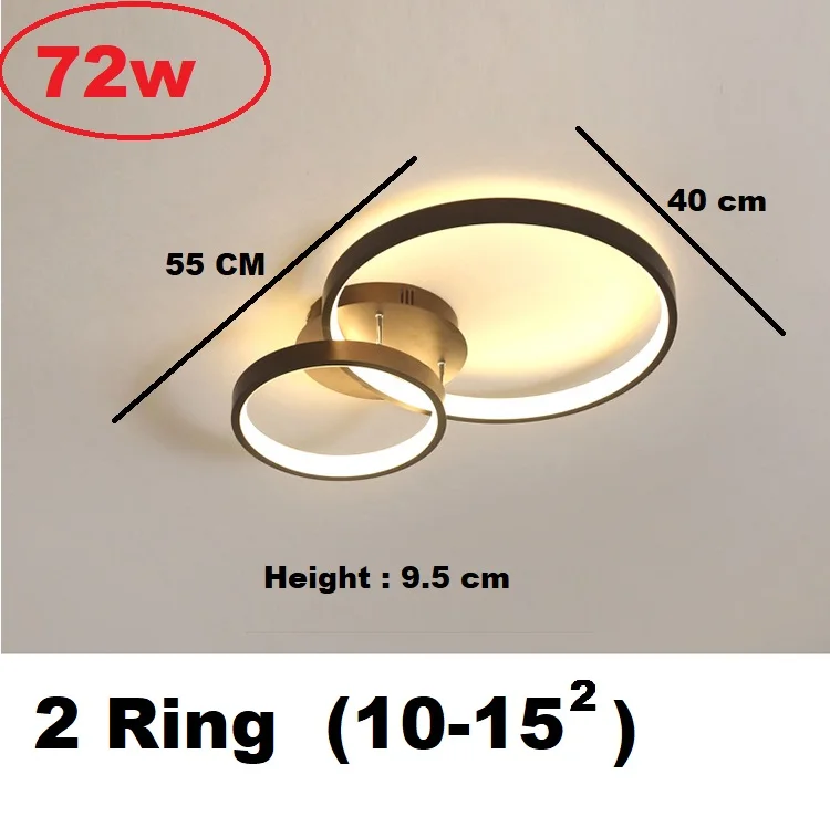 Светодиодные потолочные светильники, современный потолочный светильник для гостиной, спальни, домашний декоративный светодиодный потолочный светильник - Цвет корпуса: 2 Ring