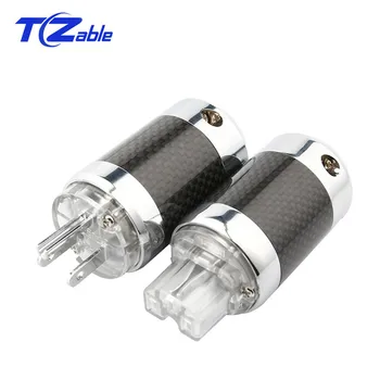 

HiFi Power Plug Connector High Quality US AC Power Plug IEC Male Female Jack Headphone Audio Cable Audio And Video Connector
