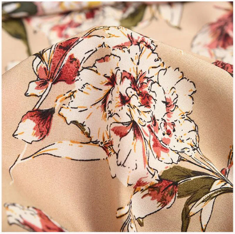 Шифоновая ткань, новая полиэфирная ткань Huayao Zou, набивная ткань для одежды, шифоновая ткань с цветочным принтом
