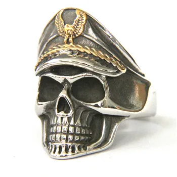 

3pcs/lot Fast Shipping Golden Soldier Ring 316L Stainless Steel Jewelry New Cool Man Hero Ring