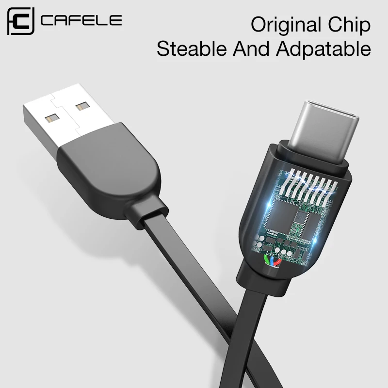 Caja protectora CAFELE Original retráctil USB tipo c Cable USB de sincronización de datos Cable de carga para samsung S8 huawei p9 p10 para Xiaomi 5X a1 ZUK Z1 Z2