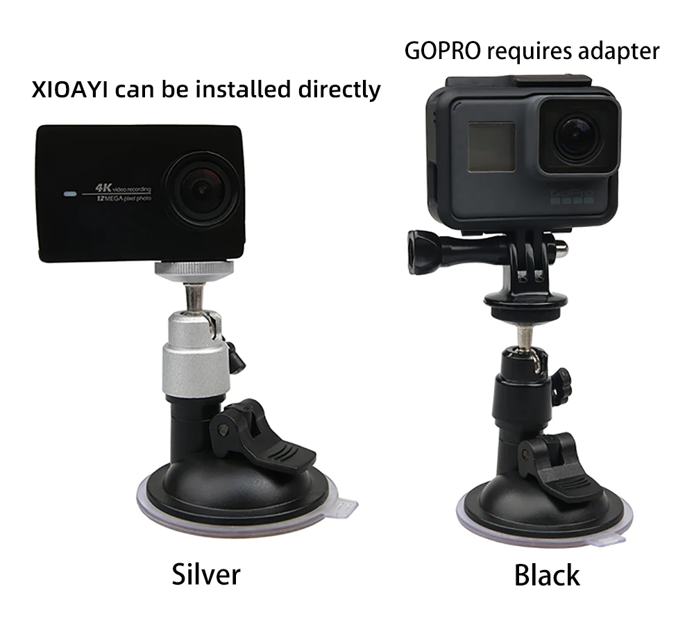 RuigPro автомобильный адаптер на присоске оконный стеклянный Штатив для GoPro Hero 8 7 6 5 4 для sjcam Xiaomi yi аксессуары для экшн-камеры GP61