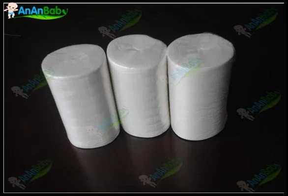 Free Shipping 3 Rolls 100 Sheets Per Rool Biodegradable Viscose Flushable Liners For Cloth Diapers