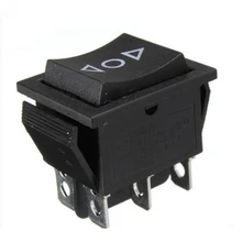 1PCS DPDT 6 Pin Power Window Rocker Switch AC 250V/10A 125V/15A Double Pole Power Switch for Car Boat 1pcs ac 230v 6 4 a ac 120v 12 6 a 5e4 electric power tool plastic speed controller switch fa 8 1fe 6 positions color randomly