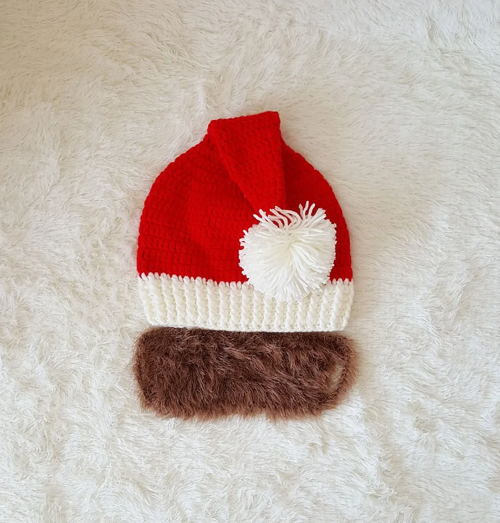 2019 осенняя и зимняя новая стильная мужская и женская большая борода шапка Рождественская шерстяная шапка, вязаная шапка ручной работы
