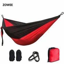 210T нейлоновый парашютный гамак-светильник, портативный одиночный гамак с гамаками и карабинами