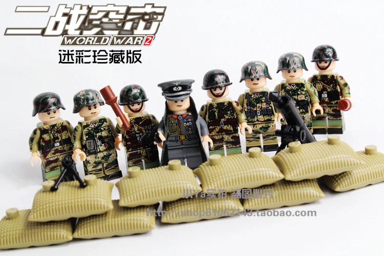 

World War 2 German Assault Special Force LegoINGlys Minifigure Military Army SWAT Solider Bricks Building Blocks Toys Gifts