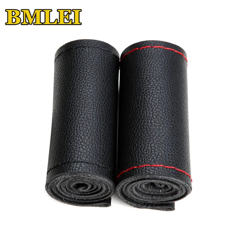 

DIY Soft Micro Fiber Leather Braid On Steering Wheel Car Steering Wheel Cover With Needles and Thread for 99% car