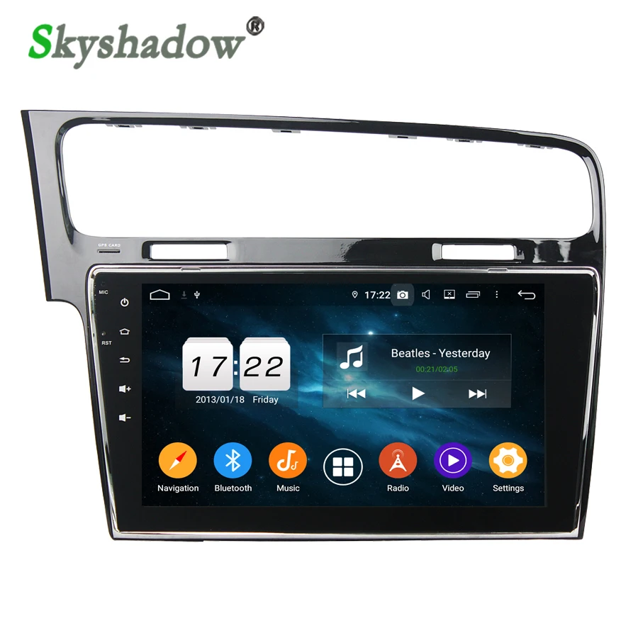 Top DSP Android 9.0 4GB RAM 32GB Octa core IPS Car DVD Player GPS Map RDS Radio wifi Bluetooth 4.2 For VW Golf 7 2013 2014 2015 3