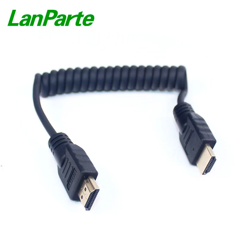 

Lanparte High Speed Full HDMI Coiled Cable 30cm for HDMI 2.0 4K 60P for BMPCC 6K 4K for Panasonic S1 for Atomos