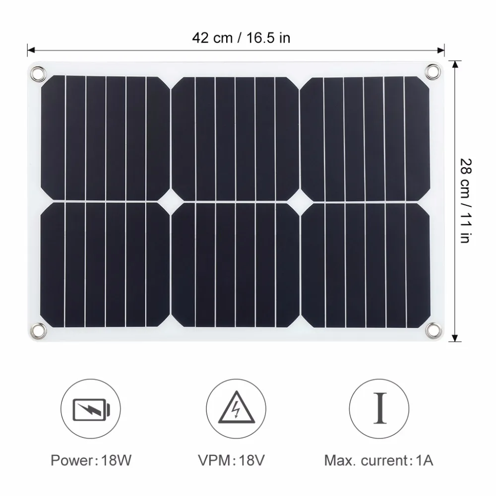 Suaoki, 18 в, 18 Вт, солнечная панель, солнечная Автомобильная батарея, зарядное устройство, прикуриватель, разъем для зарядки батареи, зажим, линия, присоски