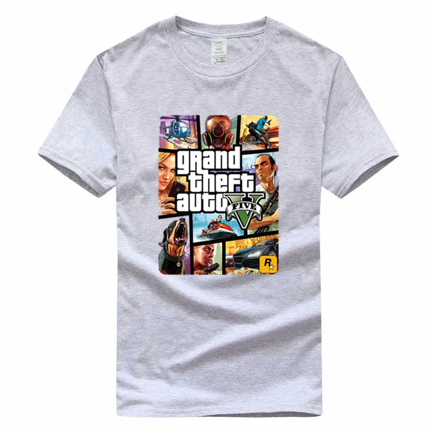 Игра Gta 5 хлопковые футболки Grand Theft Auto футболка Camisetas Hombre Gta Vice City футболка Homme GMT005