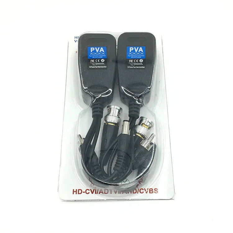  1 Pair RJ45 CCTV Balun Coassiale TVI/CVI/AHD HD doppio twisted pair di alimentazione/video/ e audio