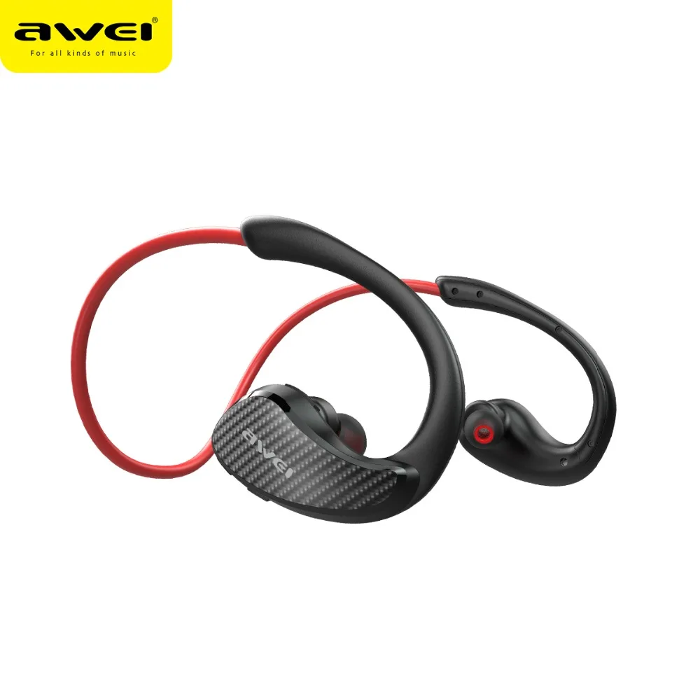 Новый Awei A881BL NFC bluetooth наушники шейным типа с ушной крючок sweatproof водонепроницаемый Беспроводные наушники подключения двух устройств