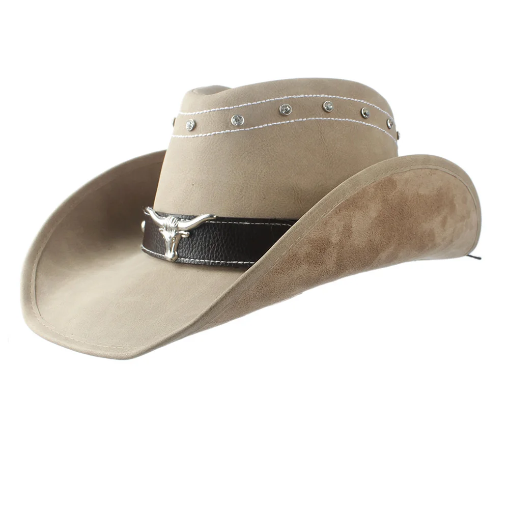 Lederen Mannen Western Cowboy Voor Gentleman Cowboy West Hunter Sombrero Caps Godfather Hoeden _ - AliExpress Mobile