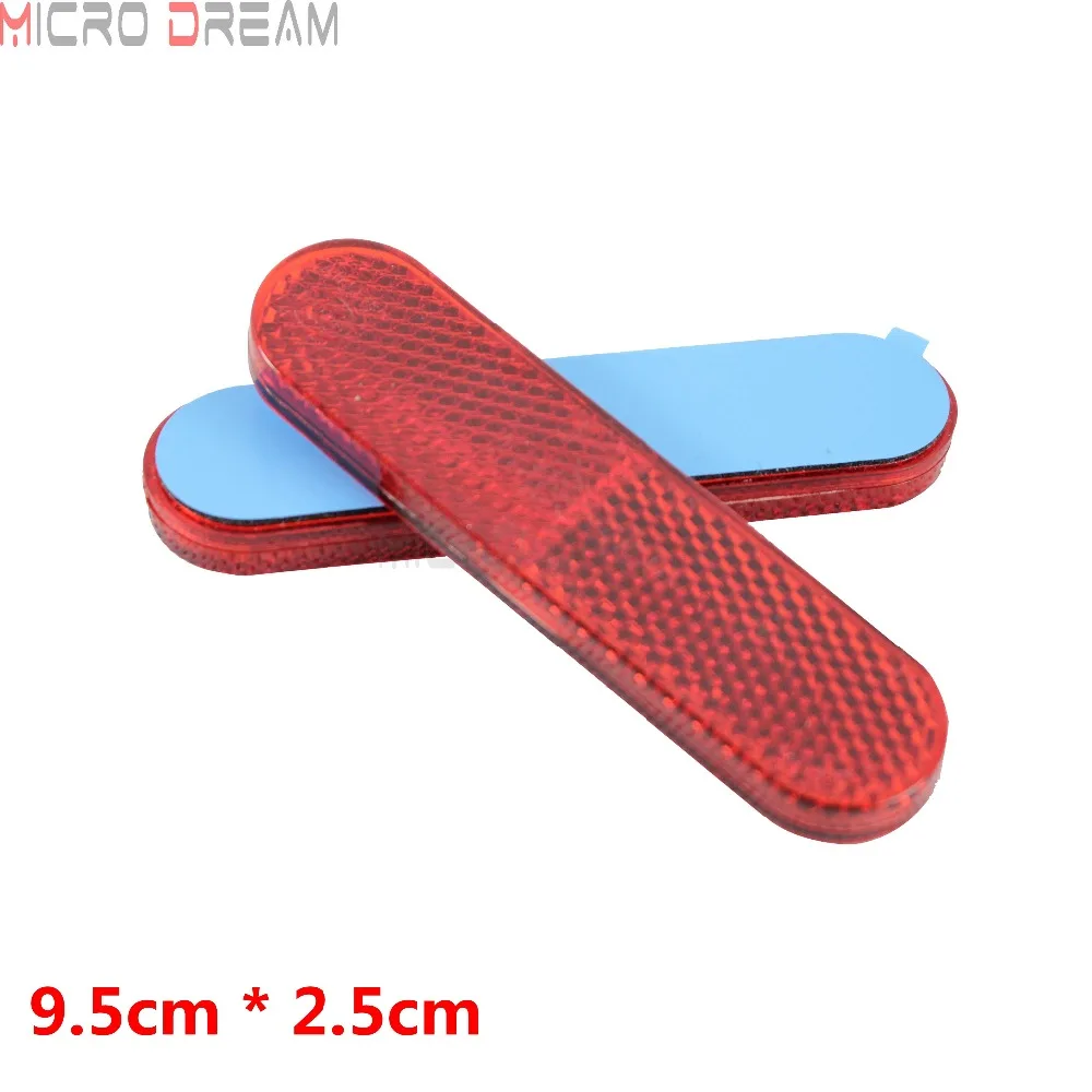

Motorcycles Dirt Bike Red Round Rear Reflector Plastic Universal Self Adhesive Safety Reflectors