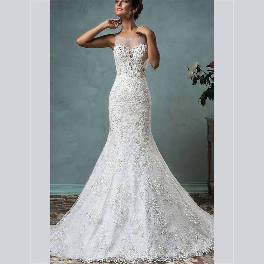 

BRIDAL Gorgeous Elegant Scoop Wedding Dresses 2019 Soft Tulle Beaded Vestidos de Novia Plus Size Wedding Dresses
